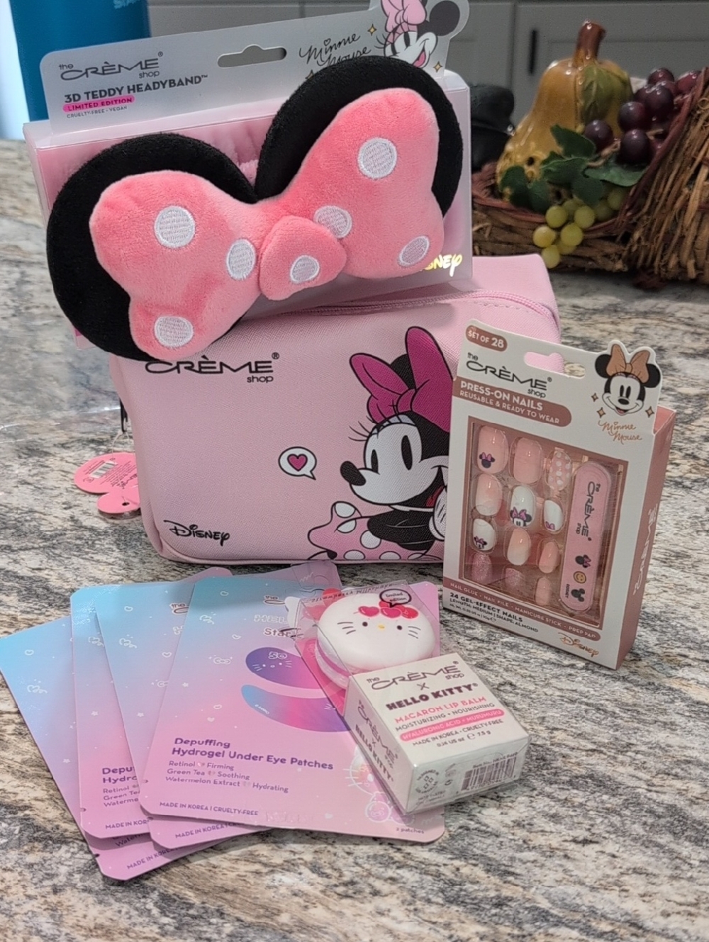 The Creme Shop Disney Minnie Make Up Bag & Pink Polka Dot Bow Headband & More